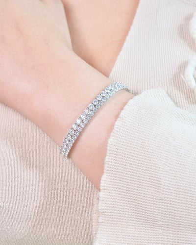 الماس مخبري - اسوارة تنس حجم ٣ مم