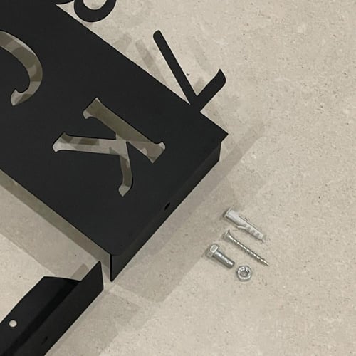 لوحة العنوان الوطني المختصر | 20 × 40 سم | أسود مط...