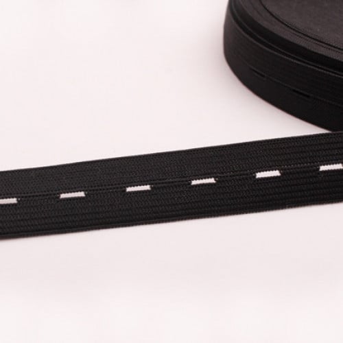 مطاط اسود للبناطيل - عرض 0.8 أنش