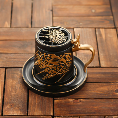 The incense holder cup - black