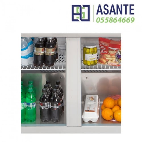 ثلاجة تحت الطاولة بابين استيل مقاس 153 سم