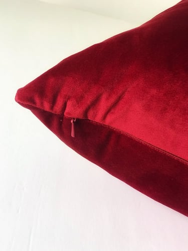 غطاء وسادة مخمل روج