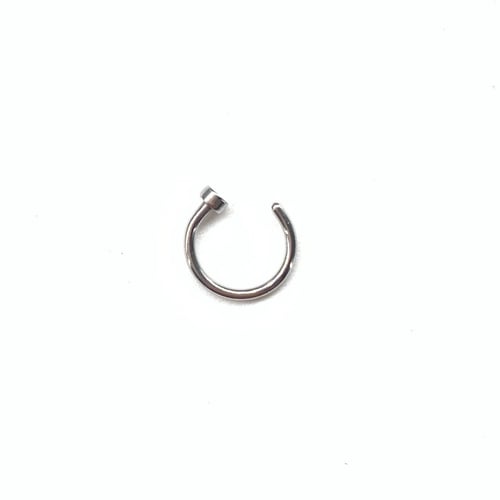 20g Silver Hoop Flat Disc