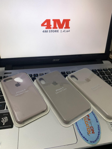 كفر ايفون اكس ار رصاصي سليكون Gray silicone case f...