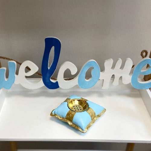 مبخرة سيراميك ازرق معتق