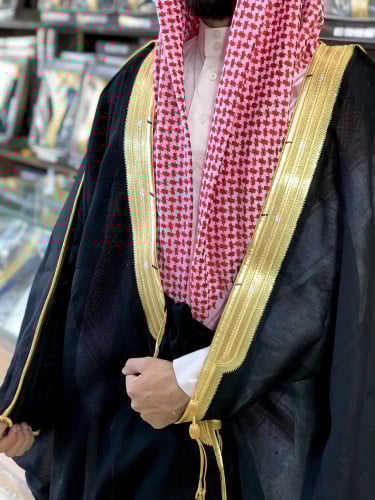 بشت رجالي رسمي لون أسود قصب كمبيوتر صناعة سعودية