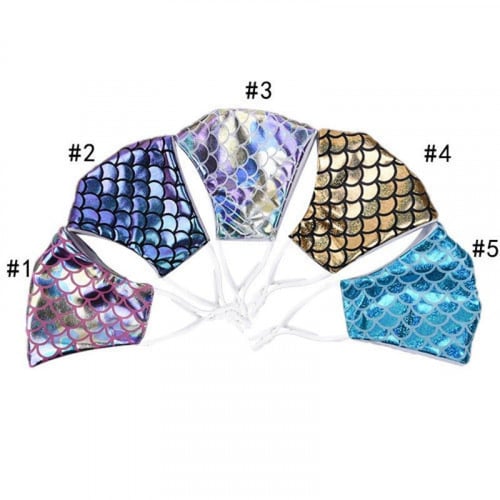 كمامة حفلات نسائية حراشف ملون Face mask Party Colo...