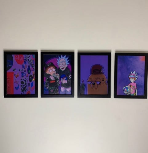 4 لوحات جدارية بجودة ودقة عالية