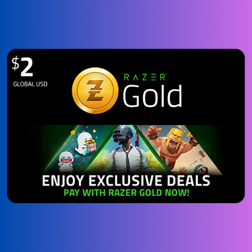 بطاقات ريزر جولد - المتجر العالمي 2 دولار