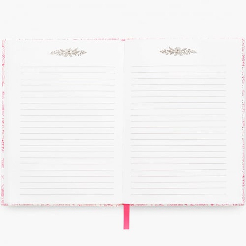 دفتر ملاحظات بغلاف قماشي- زهور جريئة