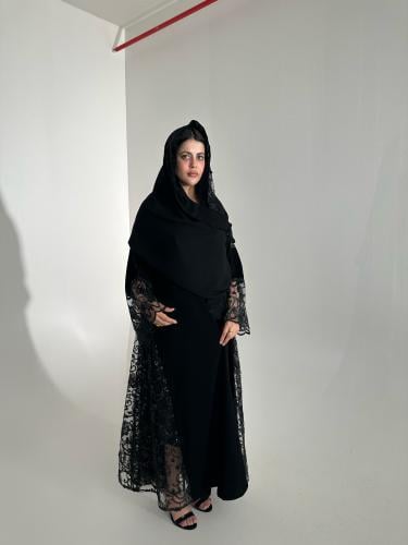 Elegant pleated abaya