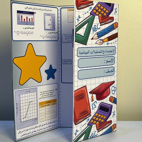 مطوية الإحصاء والتمثيلات البيانية الصف السادس الفص...