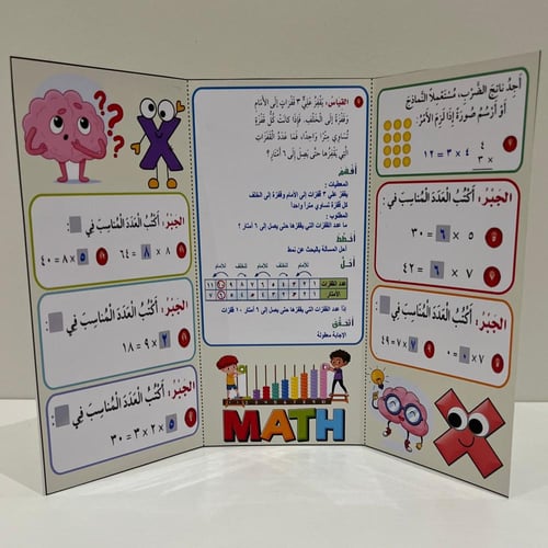 مطوية الضرب ٢ صف ثالث الفصل الثاني