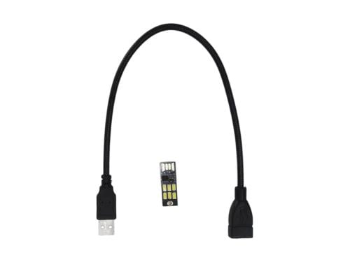 USB BTR لمبه مع وصلة ذكر انثي كريمي او ابيض