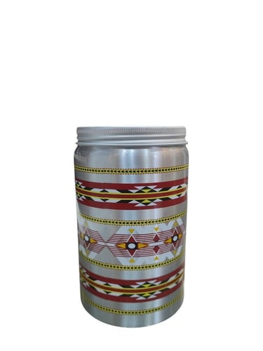 علب المونيوم منقوش