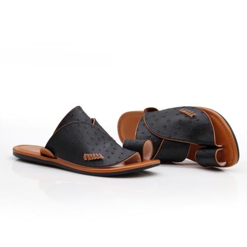 حذاء جلد نعام موديل ايطالي