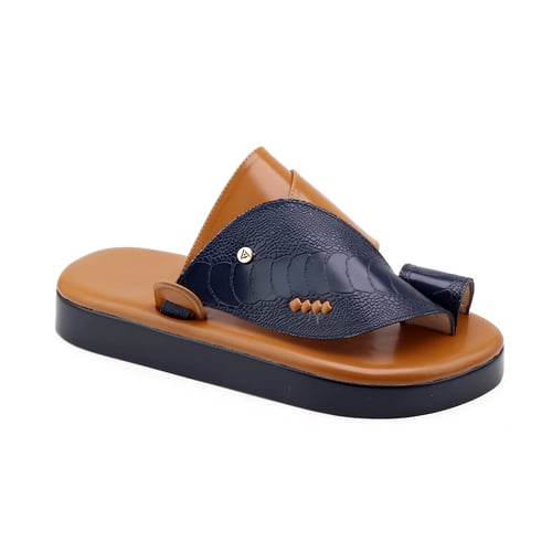 حذاء شرقي ساق النعام اسود مع عسلي