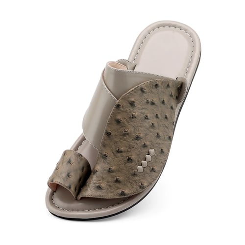 حذاء شرقي جلد نعام جملي