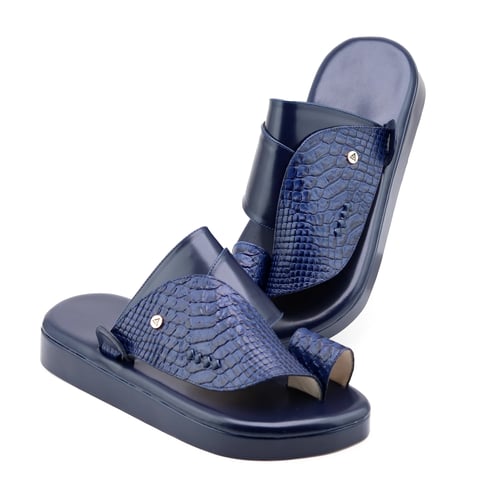 حذاء جلد الثعبان كحلي