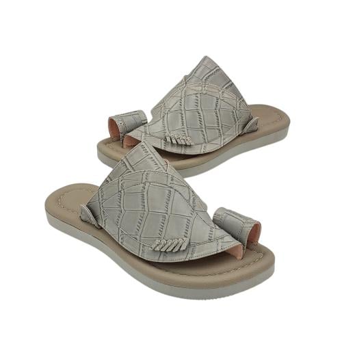 حذاء شرقي جلد التمساح رصاصي