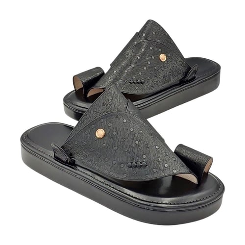 حذاء شرقي اسود تلبيس دبل فاخر