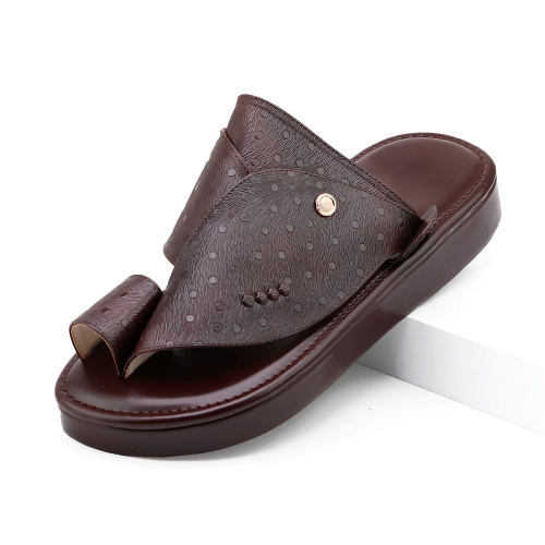 حذاء شرقي ارضيه تلبيس دبل بني