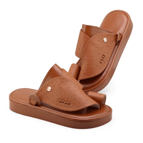 حذاء شرقي ارضيه تلبيس عسلي مرتفع