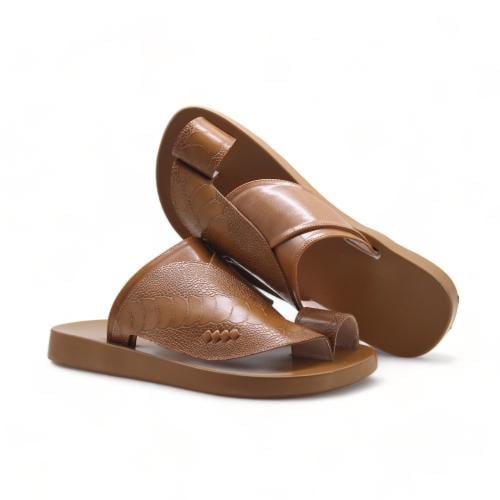 حذاء شرقي ساق نعام عسلي