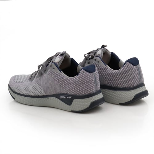 حذاء قماش مريح لون رصاصي رباط