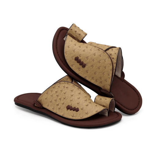 حذاء جلد نعام ايطالي