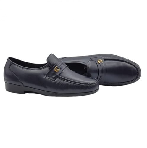 حذاء رسمي كحلي جلد طبيعي