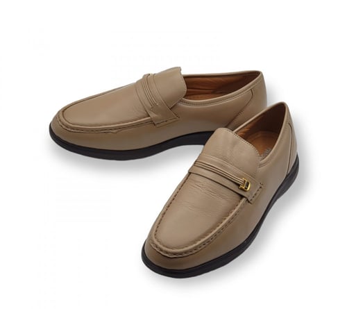 حذاء رسمي بيج ارضيه مجوفه