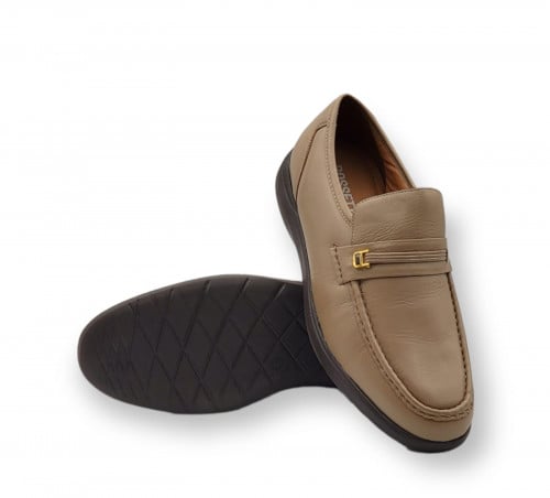 حذاء رسمي بيج ارضيه مجوفه