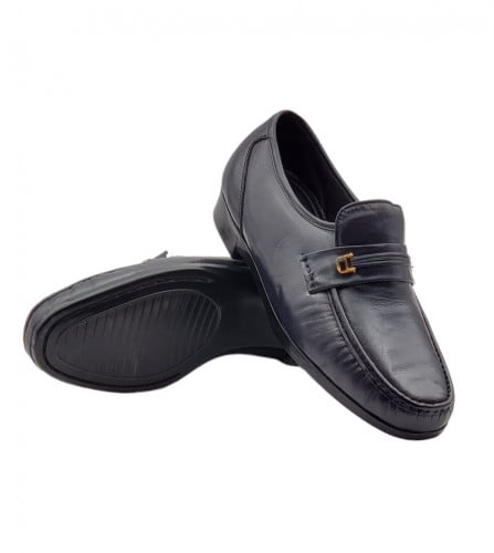 حذاء رسمي كحلي جلد طبيعي