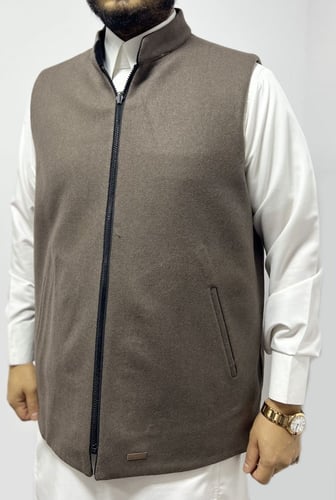 سديرية صوف جوخ وجهين لون رمادي واسود