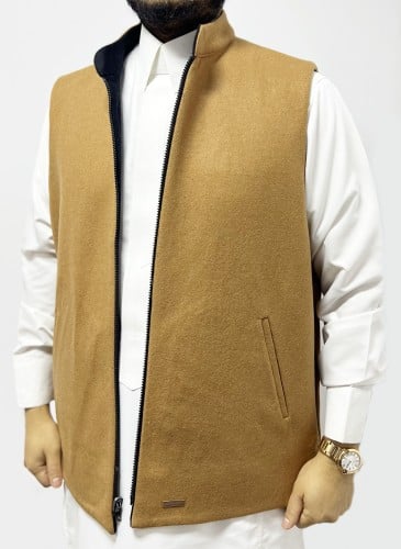 سديرية صوف جوخ وجهين لون أخضر ولون أسود