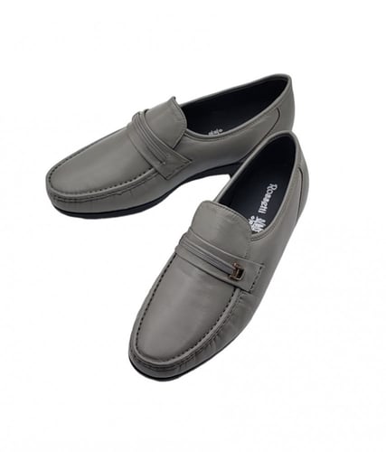 حذاء رسمي رصاصي جلد طبيعي