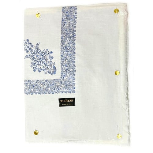 شال صوف كشميري لون أزرق