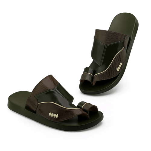 حذاء شرقي جلد طبيعي صناعه هندي زيتي