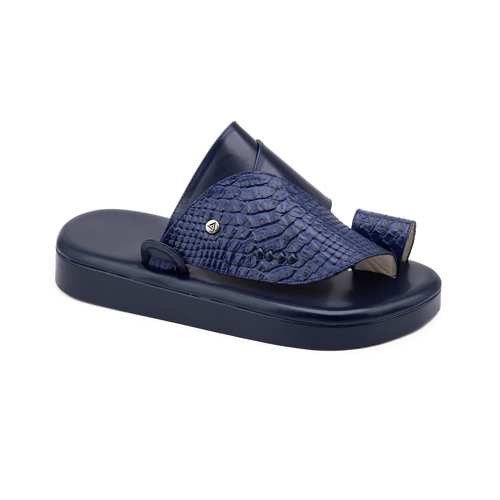 حذاء جلد الثعبان كحلي