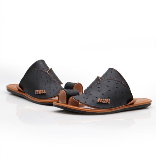 حذاء جلد نعام موديل ايطالي