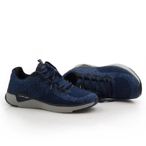 حذاء قماش مريح لون كحلي رباط