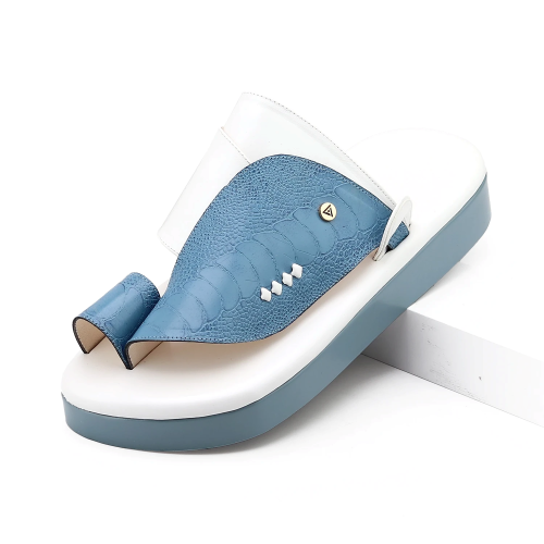 حذاء شرقي ساق النعام سماوي مع ابيض