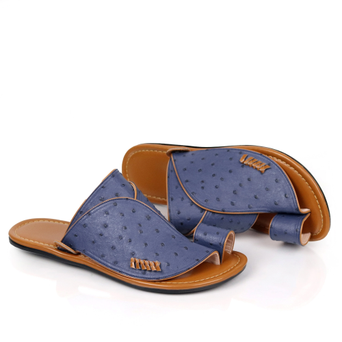 حذاء جلد نعام موديل ايطالي كجلي