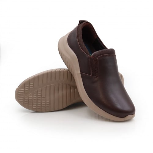 حذاء رسمي طبي ارضيه سبور جلد طبيعي بني