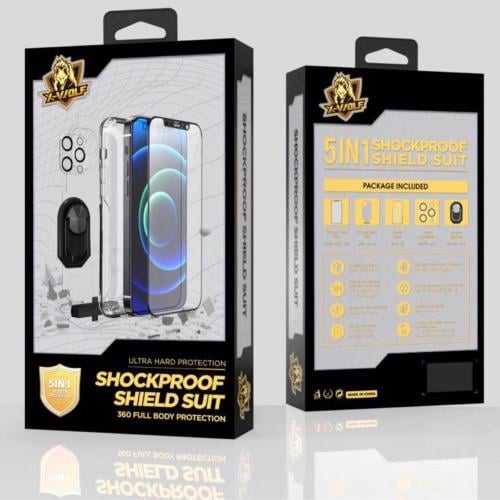 باكج حماية الجوال 5 في 1 – X-WOLF Shockproof Shiel...