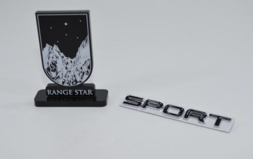 شعار SPORT اسود+نيكل