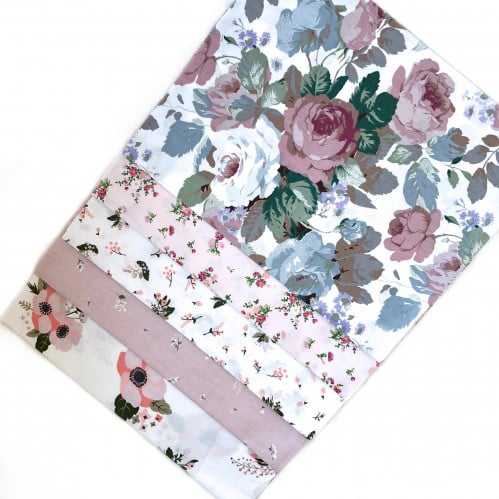 5 قطع قماش مورد 40x50 سم