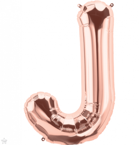 FOIL LARGE LETTER ROSEGOLD (عدد 5 قطع) J