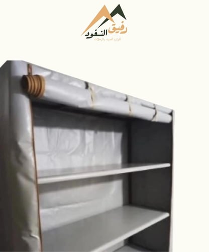 دولاب كبير كوري اربع رفوف رصاصي